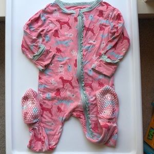 KicKee Pants 6-9 months Dog Dogs Footed Pajamas pj
